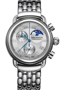Aerowatch 1942 Moon Phase Chronograph Quartz A 78100 AA03 M