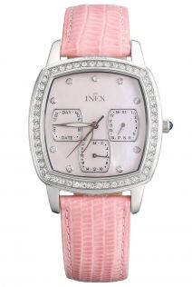Inex Ladies Pink Day Date Crystals 34mm