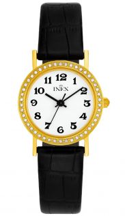 Inex Ladies Golden Crystals Petite 27mm