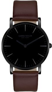 Carrie Taylor Lexington Gunmetal/Black Brown Leather