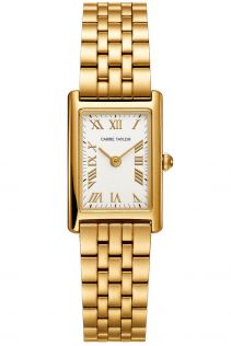 Carrie Taylor Petite Golden Rectangular White Dial 19mm