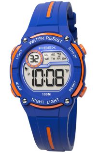 Pojkarnas digitala simklocka blå och orange | FIBEX76IP004