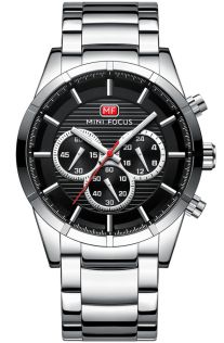 Mini Focus Steel Black Chronograph