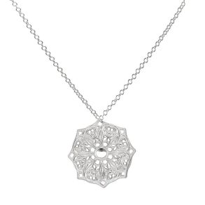 Lucy Ashton Mandala Necklace Silver