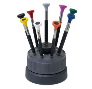 Bergeon 6899-S09 Rotating Base with 9 Screwdrivers with Spare Blades 218026