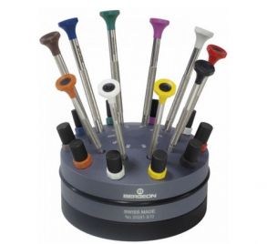 Bergeon 30081-S10 Rotatable Stand with 10 Scewdrivers Ø 0.5 - 3mm 218361