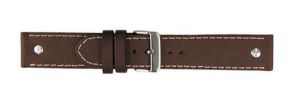 Falkenlund Deluxe Beco Watch Strap Chrono Matt Brown Calf Leather 18mm Stainless Steel Buckle 6313618S