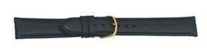 Falkenlund Deluxe Beco Watch Strap Nappa Calf Leather Black 14mm Gold Plated Buckle 660114G