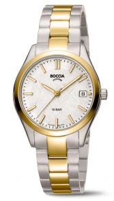 Boccia Ladies Titanium Two-Tone Sapphire 32mm