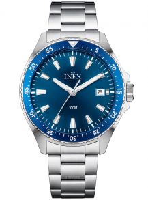 Inex Mens 100m Sport Steel Blue 38mm
