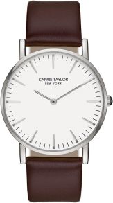 Carrie Taylor Lexington Silver/White Brown Leather