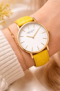 Carrie Taylor Lexington Golden Louisiana Yellow Calf Leather 38mm
