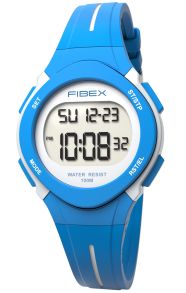 Digital barnklocka med dubbeltid blå | FIBEX19EN001