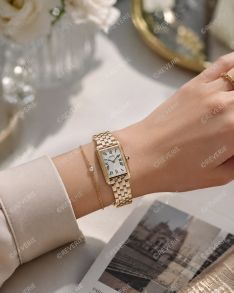 Seiko Rosegolden Roman Rectangular Ladies 22mm