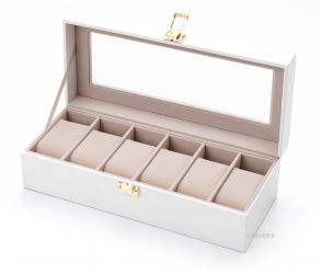 IHS SM4 White 6 Slot Watch Box