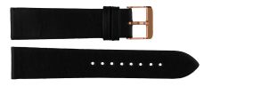 Carrie Taylor Black Leather Strap (20mm) Rosegold