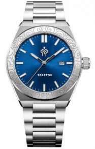 Spartos Aegis Mens Blue Steel 42mm