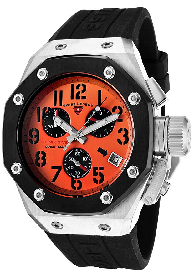 Swiss Legend Trimix Diver Chronograph SL-10541-06-BB Orange