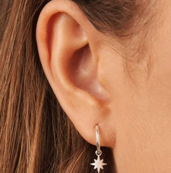 Lucy Ashton Mini Star Hoop Earrings