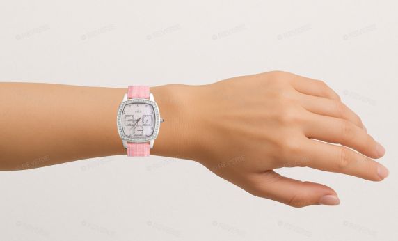 Inex Ladies Pink Day Date Crystals 34mm