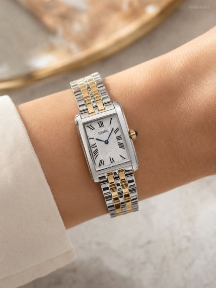 Seiko Ladies Two-Tone Roman Rectangular 22mm